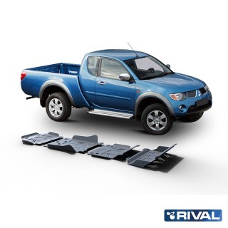 Rival Skid Plate Set 6 mm (Radiator, Engine, Gearbox, Transfer Case) Mitsubishi L200, Pajero Sport - view 2
