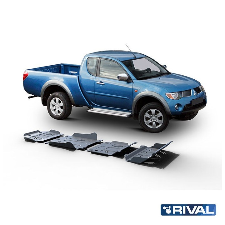 Rival Skid Plate Set 6 mm (Radiator, Engine, Gearbox, Transfer Case) Mitsubishi L200, Pajero Sport - view 2