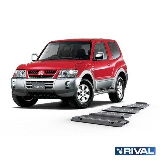 Rival Skid Plate Set (Radiator, Engine, Gearbox, Transfer Case) Mitsubishi Pajero IV 2006-2022