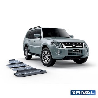 Rival Skid Plate Set (Radiator, Engine, Gearbox, Transfer Case) Mitsubishi Pajero IV 2006-2022 - view 2