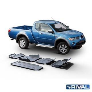 Rival Skid Plate Set 6 mm (Radiator, Engine, Gearbox, Transfer Case, Fuel Tank) Mitsubishi L200 2.5D