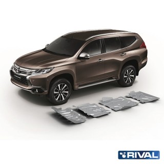 Rival Skid Plate Set Aluminium 3.8 mm (Radiator, Engine, Gearbox, Transfer Case) Mitsubishi L200 2015-2023, Pajero - view 2