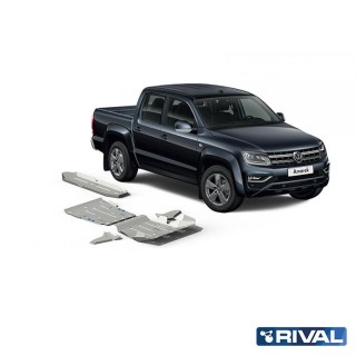 Rival Skid Plate Set — Radiator, Engine, Gearbox, Transfer Case, Front Arms, Fuel Tank — Alu — Amarok 2016-2020