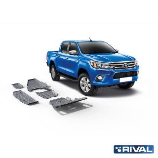 Rival Skid Plate Set 4 mm (Radiator, Engine, Gearbox, Transfer Case, AdBlue, Fuel Tank) Toyota Hilux 2015-2020 - view 2