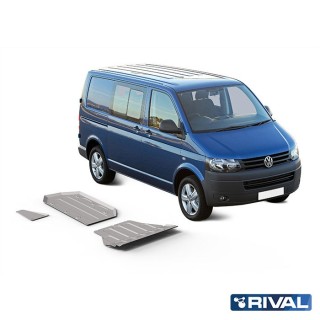 Rival Skid Plate Set — Engine with Gearbox, Exhaust, Fuel Tank — 6 mm Aluminium — VW T6 2015