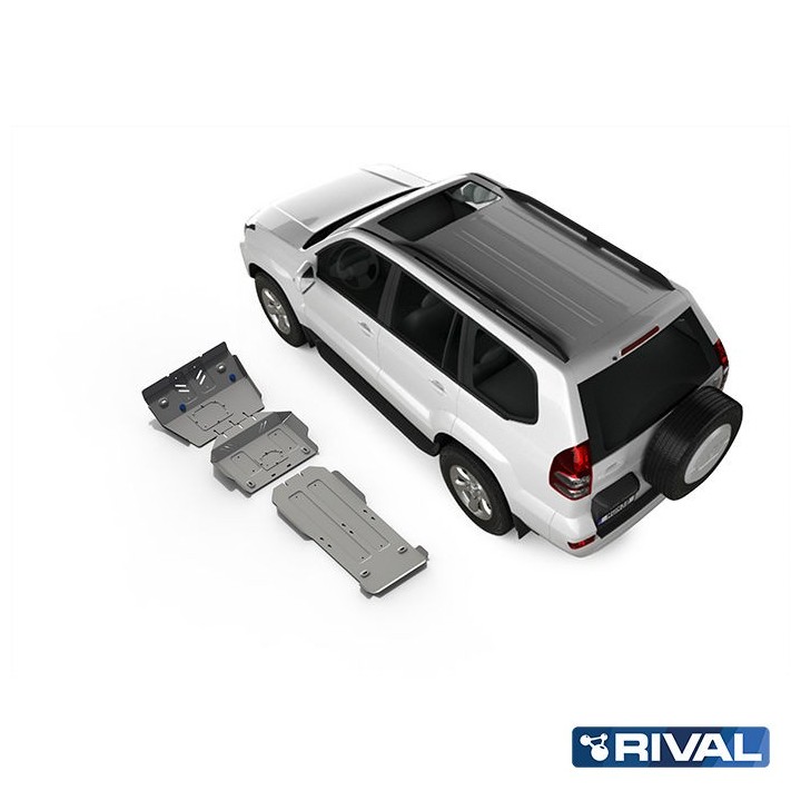 Rival Skid Plate Set (Engine, Gearbox, Transfer Case) Toyota Land Cruiser Prado 120 / FJ Cruiser - view 3