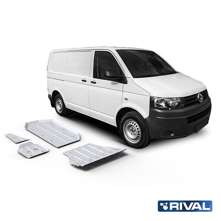 Rival 6 mm Skid Plate Set (Engine, Gearbox, Exhaust, Fuel Tank) VW Transporter, Caravelle, Multivan 4WD 2003-2019