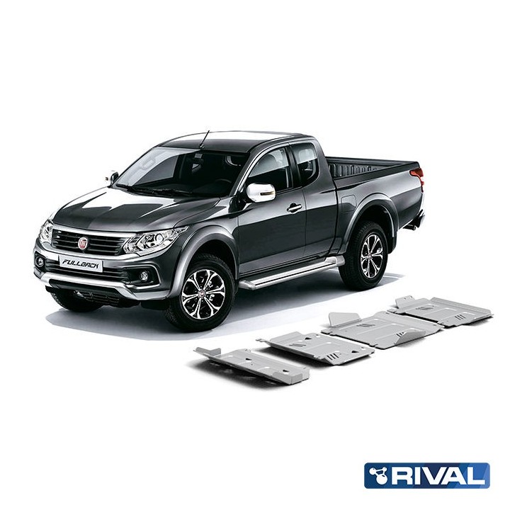 Rival Skid Plate Set Aluminium 6 mm (Radiator, Engine, Gearbox, Transfer Case) Mitsubishi Pajero Sport 2016-, L200