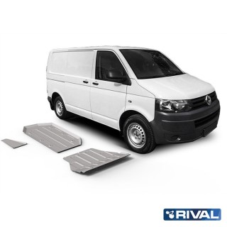 Rival 4 mm Skid Plate Set (Engine, Gearbox, Exhaust Pipe, Fuel Tank) VW Transporter, Caravelle, Multivan 2003-2024 - view 2