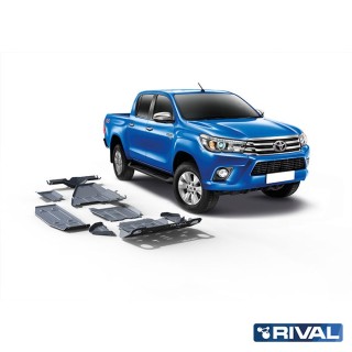 Rival Full Skid Plate Set 4 mm with Front Arms and Differential, Toyota Hilux 2015-2022