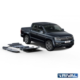 Rival Skid Plate Set — Radiator, Engine, Gearbox, Transfer Case, Fuel Tank — Alu — VW Amarok 2016-2020 - view 2