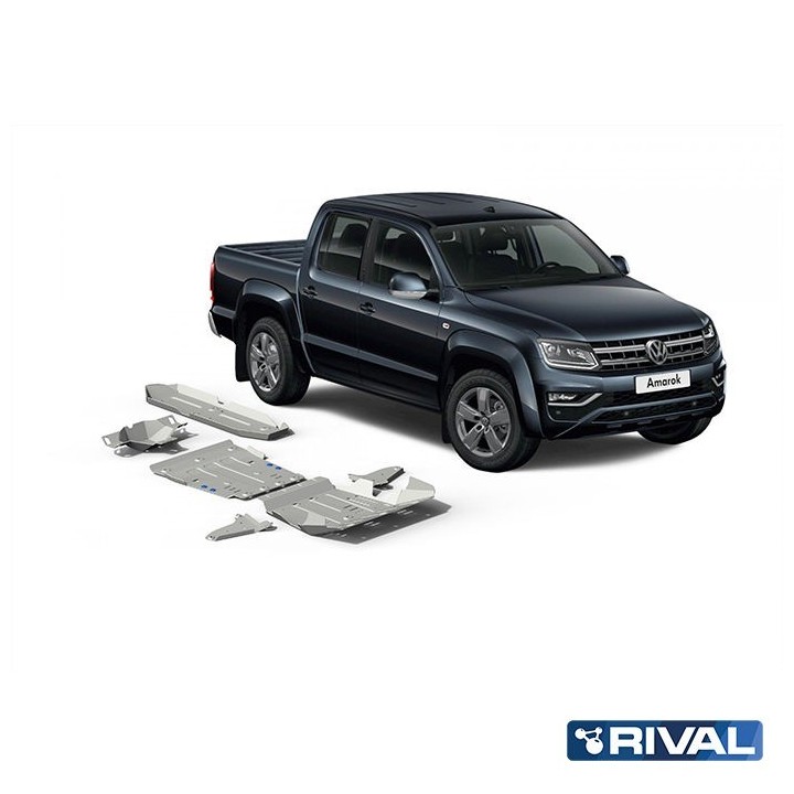 Rival Skid Plate Set — Radiator, Engine, Gearbox, Transfer Case, Front Arms, Tank, Diff — 6 mm — Amarok