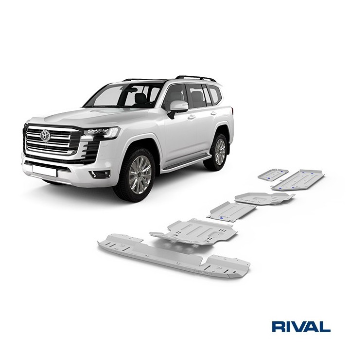 Rival Skid Plate Set (Front Bumper, Radiator, Engine, Gearbox, Transfer Case, Fuel Tank) Toyota Land Cruiser 2007-2023