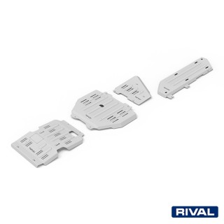 Rival Skid Plate Set — Engine, Transmission, Transfer Case, Fuel Tank — Aluminium 6 mm, Land Cruiser Prado J250 2024