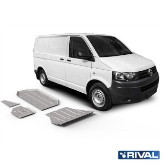 Rival Skid Plate Set with Differential Plate — 4 mm Aluminium — VW T6 4WD 2015-, non-Euro6