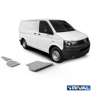 Rival Skid Plate Set — Engine Block, Fuel Tank, Exhaust — 4 mm Aluminium — VW T6 2015-2020 - view 2