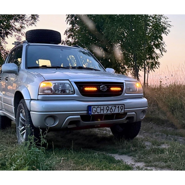 2x Kramp LA10811 LED Kit with ORAX Systems Grille Brackets — Suzuki Grand Vitara I 1998-2005