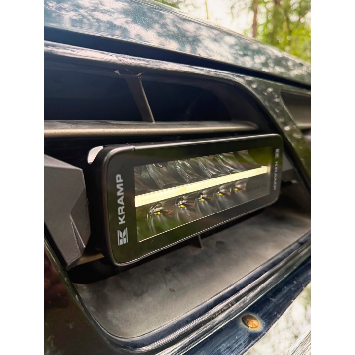 Two Kramp LED Lamps with ORAX Systems Grille Brackets — Nissan Patrol Y61 - view 3