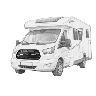 Zestaw 2 lamp LED OSRAM VX180-SP SR z mocowaniami ORAX Systems — Ford Transit Mk8 V363 2014-2019 - ujęcie 2