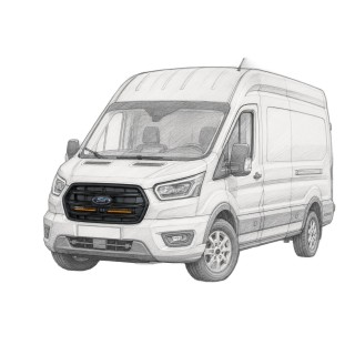 Mocowania lamp LED w atrapę ORAX Systems — Ford Transit V363 po liftingu od 2019 (pod OSRAM MX250-CB)