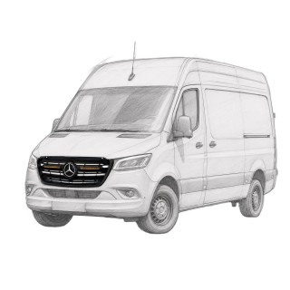 ORAX Systems LED Grille Brackets — Mercedes-Benz Sprinter W907/W910 (for OSRAM MX250-CB)