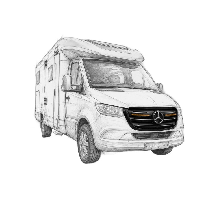 Mocowania lamp LED w atrapę ORAX Systems — Mercedes-Benz Sprinter W907/W910 (pod OSRAM MX250-CB) - ujęcie 5