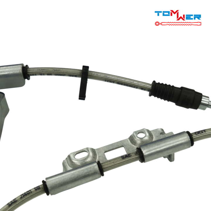 Tomwer Braided Brake Line — Wrangler JL/JT Sahara/Rubicon, left front - view 7