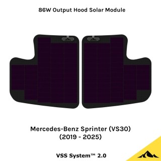 Cascadia 4x4 VSS System™ 2.0 CHF152 — 86 W Hood Solar Panel, Mercedes Sprinter VS30 2019–2025 - view 2
