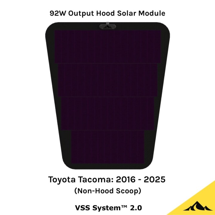 Cascadia 4x4 VSS System™ 2.0 CHF159 — 92 W Hood Solar Panel for Ram HD, Ford F-150, Toyota Tacoma, Tundra, Land Cruiser - view 9