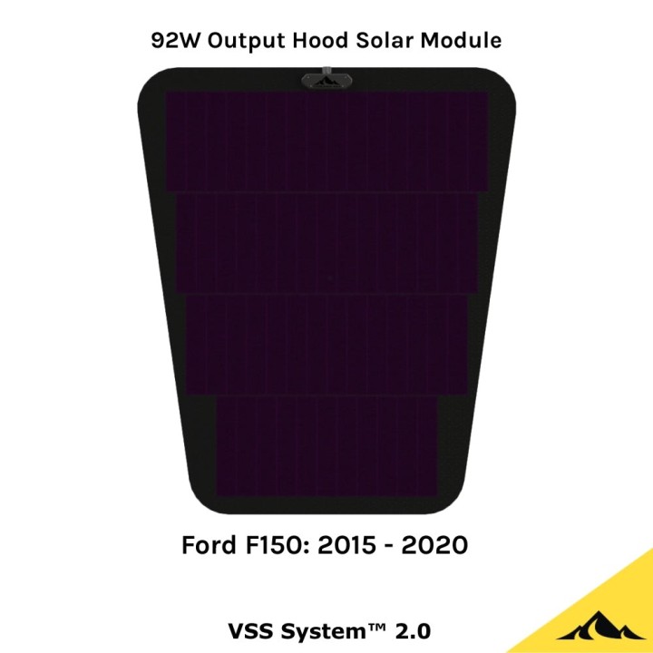 Cascadia 4x4 VSS System™ 2.0 CHF159 — 92 W Hood Solar Panel for Ram HD, Ford F-150, Toyota Tacoma, Tundra, Land - view 12