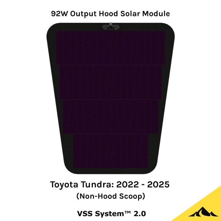 Cascadia 4x4 VSS System™ 2.0 CHF159 — 92 W Hood Solar Panel for Ram HD, Ford F-150, Toyota Tacoma, Tundra, Land - view 13