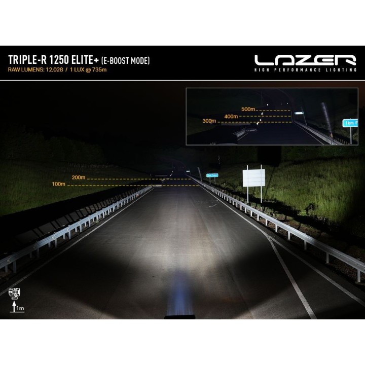 LAZER Triple-R 1250 Elite+ – 12,028 lm – 1470 m – ECE R149