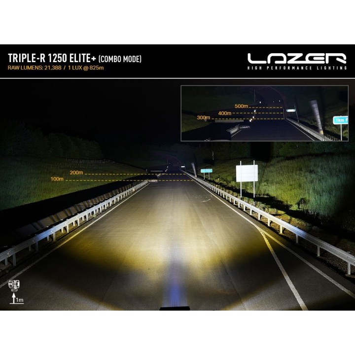 LAZER Triple-R 1250 Elite+ – 12,028 lm – 1470 m – ECE R149
