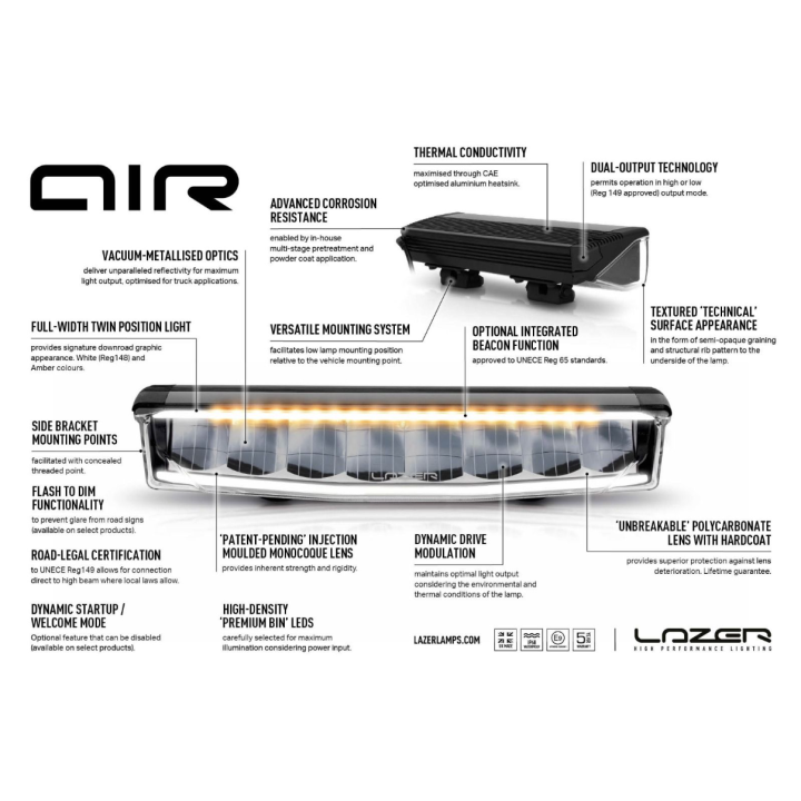 Beacon lamp LAZER AIR-55 BEACON – 6,800 lm – 1049 m