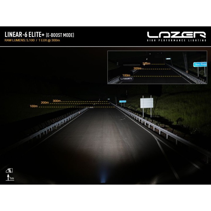 LAZER Linear 6 Elite+ – 5,100 lm – 600 m – ECE R149 - 12.5