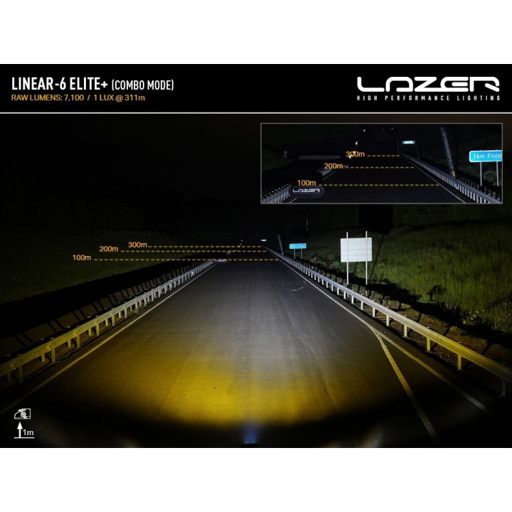 LAZER Linear 6 Elite+ – 5,100 lm – 600 m – ECE R149 - 12.5