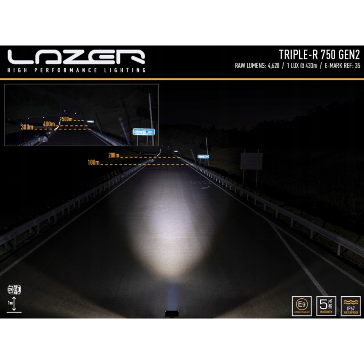 Dedicated kit lamp LAZER TRIPLE-R 750 (Gen2) for mounting w factory grille - Fiat Ducato (2022 -) - view 4