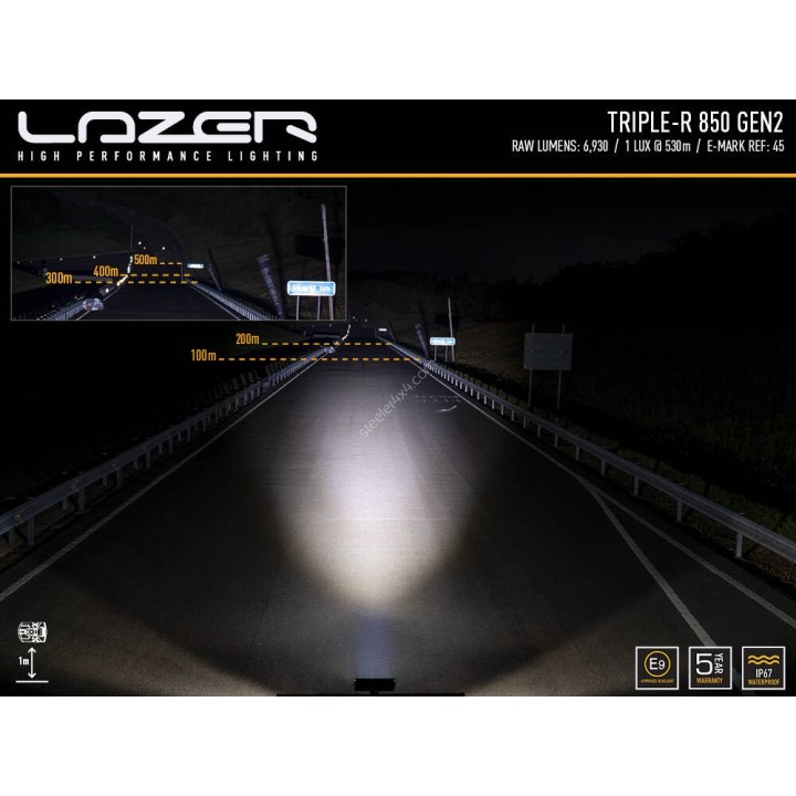 Kit of two LAZER TRIPLE-R 850 (Gen2) with factory grille mounting system – Ford Ranger Raptor (2023 -) - view 10