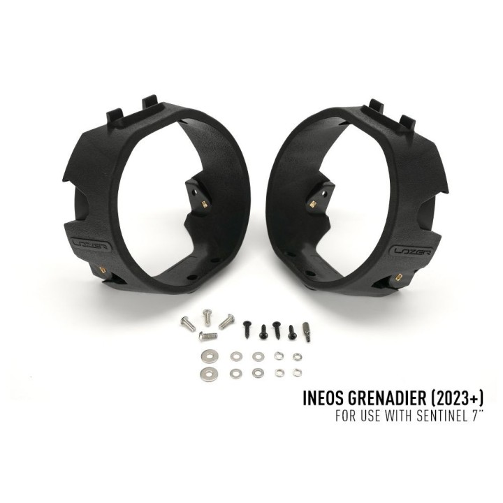 Kit with LAZER Sentinel 7" with factory grille mounting system - INEOS Grenadier - view 2