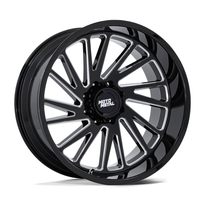 Moto Metal COMBAT alloy wheel Gloss Black Milled 12.0x22 ET-44 8x165.1