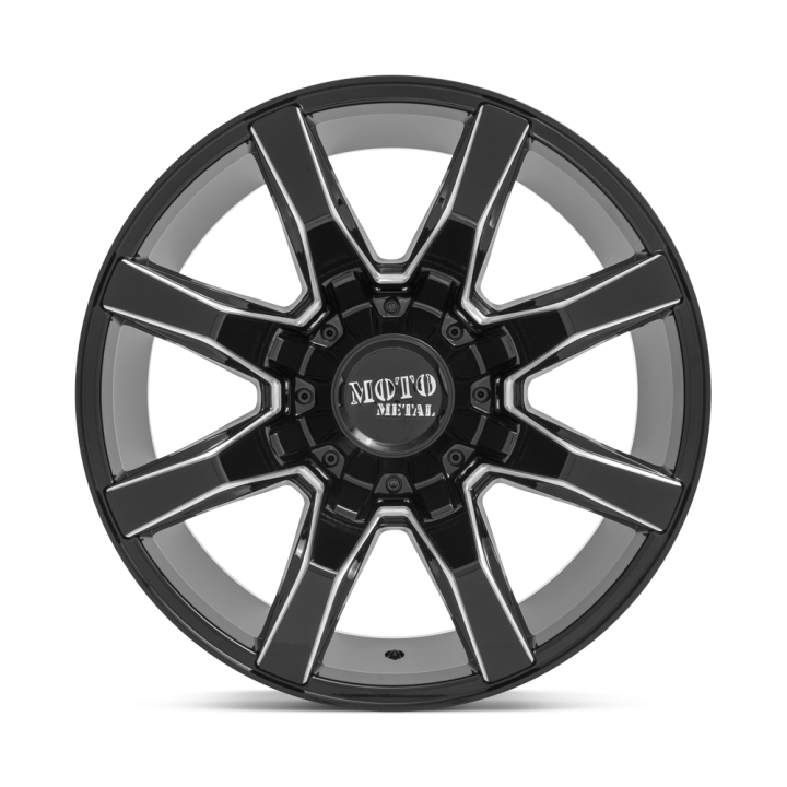 Moto Metal SPIDER alloy wheel Gloss Black Milled 12.0x22 ET-44 8x165.1 - view 3