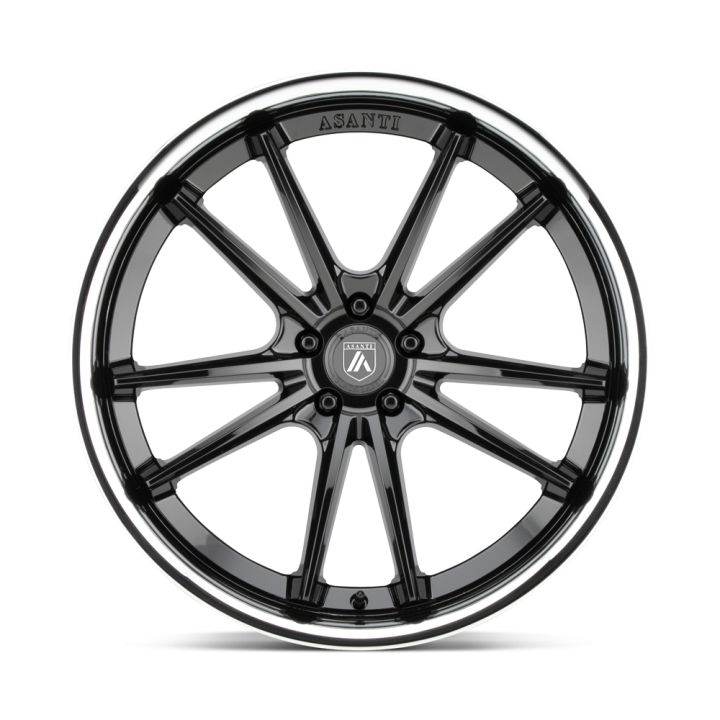 Asanti SIGMA alloy wheel Gloss Black Chrome Lip 9.0x22 ET32 5x120 - view 2
