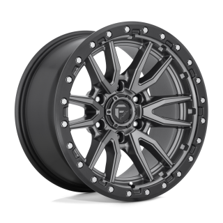 Fuel REBEL alloy wheel Matte Gun Metal Black Bead Ring 9.0x17 ET1 6x120