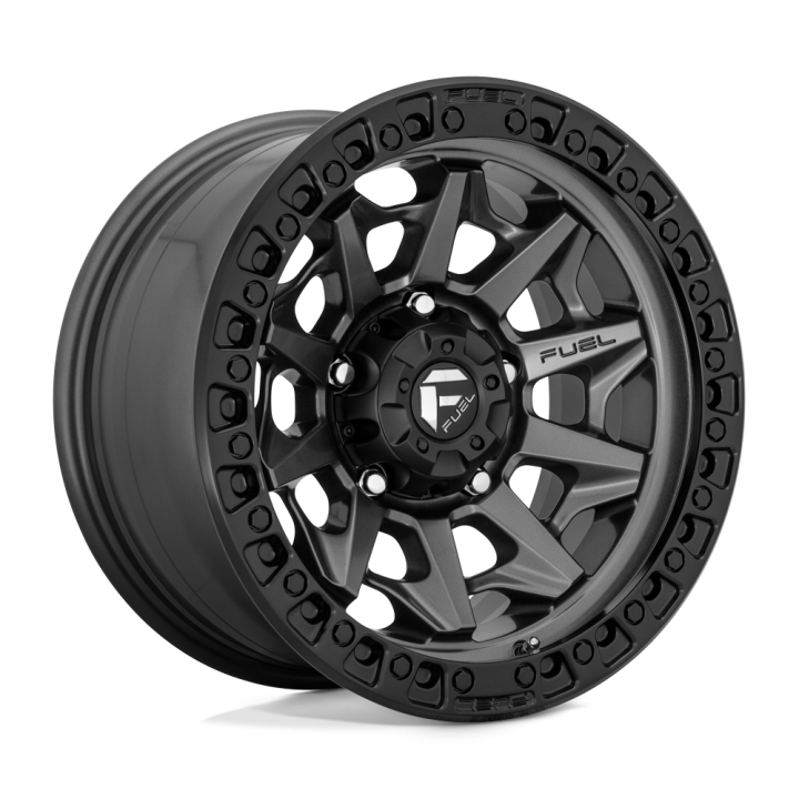 Fuel COVERT alloy wheel Matte Gun Metal Black Bead Ring 9.0x20 ET1 5x150