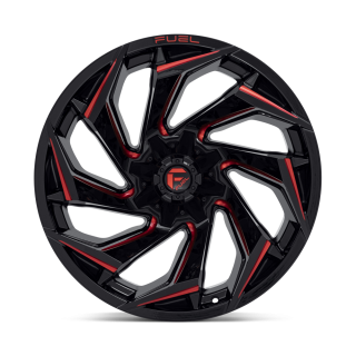 Fuel REACTION alloy wheel Gloss Black Milled With Red Tint 12.0x22 ET-44 8x165.1 - view 2