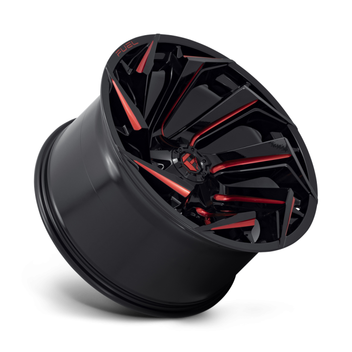 Fuel REACTION alloy wheel Gloss Black Milled With Red Tint 12.0x22 ET-44 8x165.1 - view 3