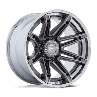 Fuel BRAWL alloy wheel Platinum With Chrome Lip 12.0x24 ET-44 8x165.1