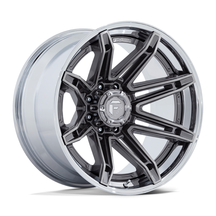 Fuel BRAWL alloy wheel Platinum With Chrome Lip 12.0x24 ET-44 8x165.1