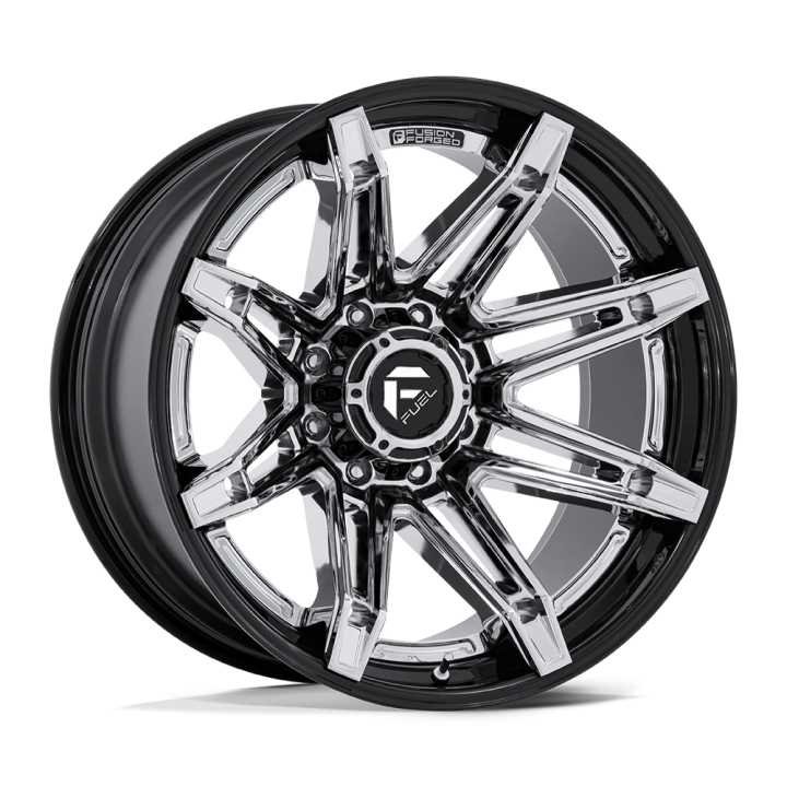 Fuel BRAWL alloy wheel Chrome With Gloss Black Lip 12.0x22 ET-44 8x165.1