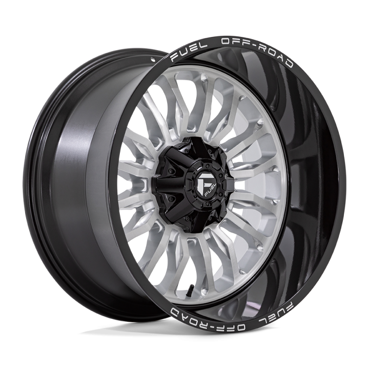 Fuel ARC alloy wheel Silver Brushed Face With Milled Black Lip 12.0x22 ET-44 8x165.1